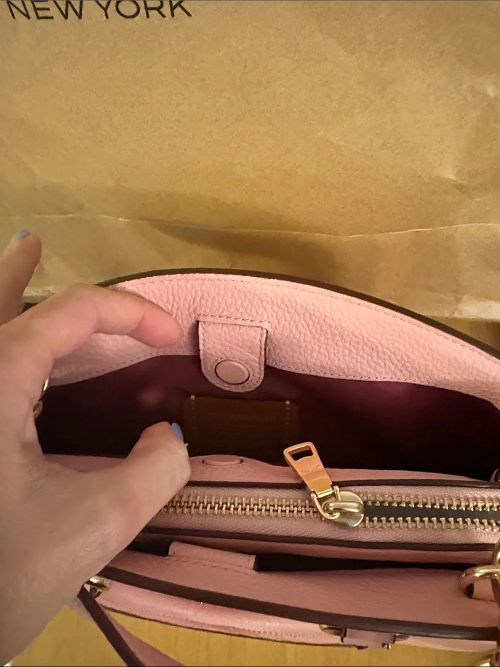 Coach pebbled leather